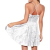 image:imageRVivimos Womens Crushed Velvet Spaghetti Straps Sexy V Neck Club Party Pleated Swing Skater DressWhite