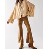 image:imageRVivimos Womens Fall Velvet Casual Jackets Bell Long Sleeve Tie Front Lace Trim Loose Vintage Kimono Cardigan Short CoatChampagne