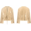 image:imageRVivimos Womens Fall Velvet Casual Jackets Bell Long Sleeve Tie Front Lace Trim Loose Vintage Kimono Cardigan Short CoatChampagne