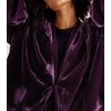 image:imageRVivimos Womens Fall Velvet Casual Jackets Bell Long Sleeve Tie Front Lace Trim Loose Vintage Kimono Cardigan Short CoatDarkpurple