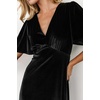 image:imageRVivimos Womens Fall Velvet Maxi Dress 2026 Short Sleeve V Neck Elegant Vintage Flowy Long DressesBlack