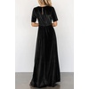 image:imageRVivimos Womens Fall Velvet Maxi Dress 2026 Short Sleeve V Neck Elegant Vintage Flowy Long DressesBlack