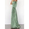image:imageRVivimos Womens Fall Velvet Maxi Dress 2026 Short Sleeve V Neck Elegant Vintage Flowy Long DressesSage Green