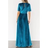 image:imageRVivimos Womens Fall Velvet Maxi Dress 2026 Short Sleeve V Neck Elegant Vintage Flowy Long DressesTeal