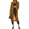 image:imageRVivimos Womens Long Cardigans Fall Velvet Long Sleeve Open Front Side Slit Loose Casual Jackets Duster Coat with PocketsBrown