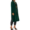 image:imageRVivimos Womens Long Cardigans Fall Velvet Long Sleeve Open Front Side Slit Loose Casual Jackets Duster Coat with PocketsDarkgreen