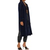 image:imageRVivimos Womens Long Cardigans Fall Velvet Long Sleeve Open Front Side Slit Loose Casual Jackets Duster Coat with PocketsNavy Blue