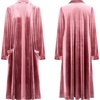 image:imageRVivimos Womens Long Cardigans Fall Velvet Long Sleeve Open Front Side Slit Loose Casual Jackets Duster Coat with PocketsPink
