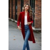 image:imageRVivimos Womens Long Sleeves Casual Velvet Jacket Open Front Cardigan Coat OuterwearBurgundy