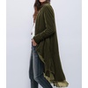 image:imageRVivimos Womens Ruffled Asymmetric Long Velvet Blazers Coat Casual JacketsArmy Green