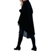 image:imageRVivimos Womens Ruffled Asymmetric Long Velvet Blazers Coat Casual JacketsBlack