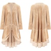 image:imageRVivimos Womens Ruffled Asymmetric Long Velvet Blazers Coat Casual JacketsChampagne
