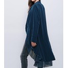 image:imageRVivimos Womens Ruffled Asymmetric Long Velvet Blazers Coat Casual JacketsDark Blue