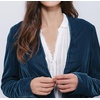 image:imageRVivimos Womens Ruffled Asymmetric Long Velvet Blazers Coat Casual JacketsDark Blue