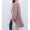 image:imageRVivimos Womens Ruffled Asymmetric Long Velvet Blazers Coat Casual JacketsDustyviolet
