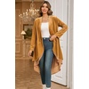 image:imageRVivimos Womens Ruffled Asymmetric Long Velvet Blazers Coat Casual JacketsGolden