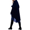 image:imageRVivimos Womens Ruffled Asymmetric Long Velvet Blazers Coat Casual JacketsNavy Blue