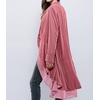 image:imageRVivimos Womens Ruffled Asymmetric Long Velvet Blazers Coat Casual JacketsPeachblow