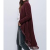 image:imageRVivimos Womens Ruffled Asymmetric Long Velvet Blazers Coat Casual JacketsPlum
