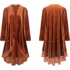 image:imageRVivimos Womens Ruffled Asymmetric Long Velvet Blazers Coat Casual JacketsRust Brown
