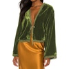 image:imageRVivimos Womens Fall Velvet Casual Jackets Bell Long Sleeve Tie Front Lace Trim Loose Vintage Kimono Cardigan Short CoatArmygreen
