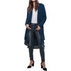 image:imageRVivimos Womens Ruffled Asymmetric Long Velvet Blazers Coat Casual JacketsDark Blue