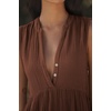 image:imageRVivimos 2026 Summer Cotton Maxi Dresses for Women Casual Sleeveless Button V Neck Tiered Loose Flowy Beach Long DressBrown