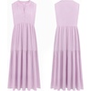 image:imageRVivimos 2026 Summer Cotton Maxi Dresses for Women Casual Sleeveless Button V Neck Tiered Loose Flowy Beach Long DressLavender