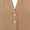 image:imageRVivimos 2026 Summer Cotton Maxi Dresses for Women Casual Sleeveless Button V Neck Tiered Loose Flowy Beach Long DressLight Khaki