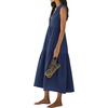 image:imageRVivimos 2026 Summer Cotton Maxi Dresses for Women Casual Sleeveless Button V Neck Tiered Loose Flowy Beach Long DressNavy Blue