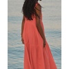 image:imageRVivimos 2026 Summer Cotton Maxi Dresses for Women Casual Sleeveless Button V Neck Tiered Loose Flowy Beach Long DressOrange