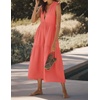 image:imageRVivimos 2026 Summer Cotton Maxi Dresses for Women Casual Sleeveless Button V Neck Tiered Loose Flowy Beach Long DressOrange