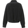 image:imageRVivimos Corduroy Cotton Jackets for Women Fall Winter 2025 Long Sleeve Zipper Up Casual Cropped Coats with PocketsDark Gray