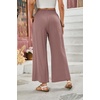image:imageRVivimos Cotton Casual Wide Leg Pants for Women Stretchy High Waisted Comfy Flowy Cropped Palazzo Pants with PocketsMauve