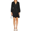 image:imageRVivimos Long Sleeve Cotton Dresses for Women Fall Casual V Neck ALine Tiered Mini Spring Dresses with BeltBlack