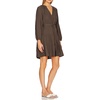 image:imageRVivimos Long Sleeve Cotton Dresses for Women Fall Casual V Neck ALine Tiered Mini Spring Dresses with BeltBrown