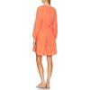 image:imageRVivimos Long Sleeve Cotton Dresses for Women Fall Casual V Neck ALine Tiered Mini Spring Dresses with BeltOrange