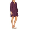 image:imageRVivimos Long Sleeve Cotton Dresses for Women Fall Casual V Neck ALine Tiered Mini Spring Dresses with BeltPlum