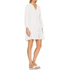 image:imageRVivimos Long Sleeve Cotton Dresses for Women Fall Casual V Neck ALine Tiered Mini Spring Dresses with BeltWhite