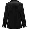 image:imageRVivimos Velvet Blazers for Women 2026 Fall Winter Casual Long Sleeve Front Button Warm Jackets Coat with PocketsBlack