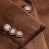 image:imageRVivimos Velvet Blazers for Women 2026 Fall Winter Casual Long Sleeve Front Button Warm Jackets Coat with PocketsBrown