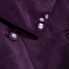 image:imageRVivimos Velvet Blazers for Women 2026 Fall Winter Casual Long Sleeve Front Button Warm Jackets Coat with PocketsDark Purple