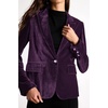 image:imageRVivimos Velvet Blazers for Women 2026 Fall Winter Casual Long Sleeve Front Button Warm Jackets Coat with PocketsDark Purple