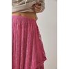 image:imageRVivimos Women Lace Long Skirts Summer Elastic Asymmetrical Layered Hem Sexy SeeThrough Beach Floral Maxi SkirtsHotpink