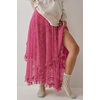image:imageRVivimos Women Lace Long Skirts Summer Elastic Asymmetrical Layered Hem Sexy SeeThrough Beach Floral Maxi SkirtsHotpink