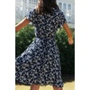 image:imageRVivimos Women Summer Cotton Short Sleeves V Neck Casual Wrap Mini DressesNavybluefloral