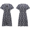 image:imageRVivimos Women Summer Cotton Short Sleeves V Neck Casual Wrap Mini DressesNavybluefloral
