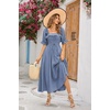 image:imageRVivimos Women Summer Half Sleeve Cotton Ruffled Vintage Elegant Backless A Line Flowy Long DressesHazeblue2