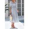 image:imageRVivimos Women Summer Half Sleeve Cotton Ruffled Vintage Elegant Backless A Line Flowy Long DressesLightblue2polkadot