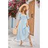 image:imageRVivimos Women Summer Half Sleeve Cotton Ruffled Vintage Elegant Backless A Line Flowy Long DressesSkyblue2